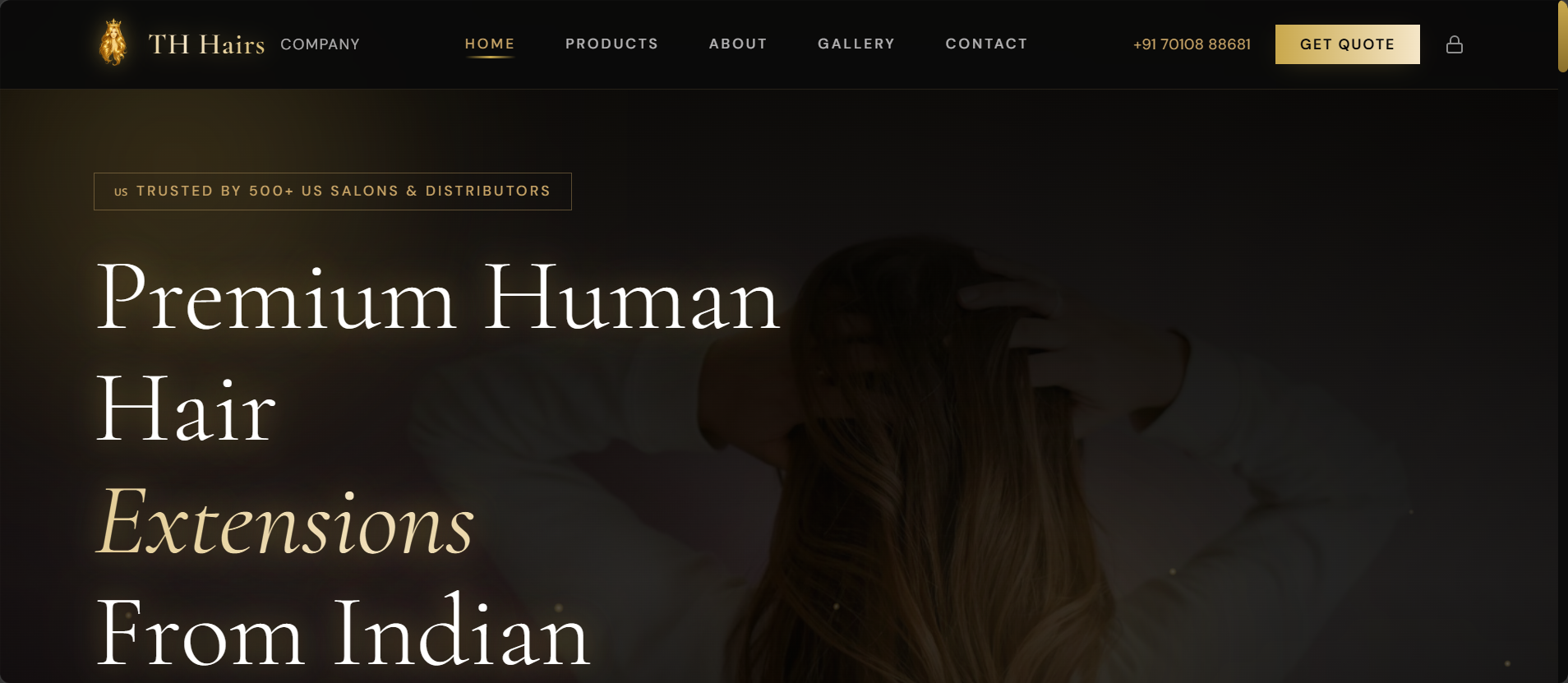 Thhairs website preview